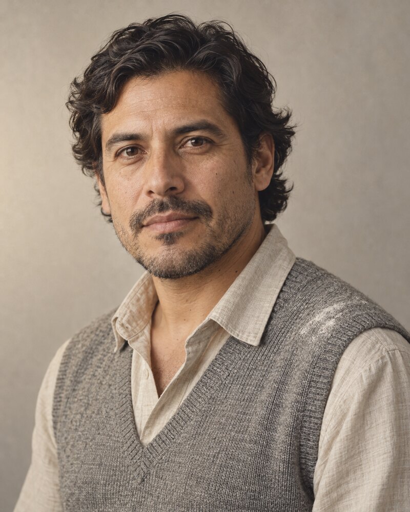 Retrato de Darío Costa. Ilustración.