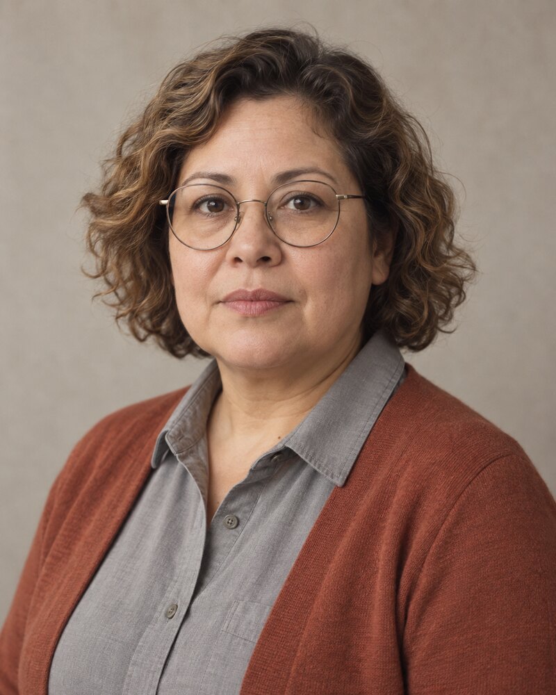 Retrato de Irene Luján. Ilustración.