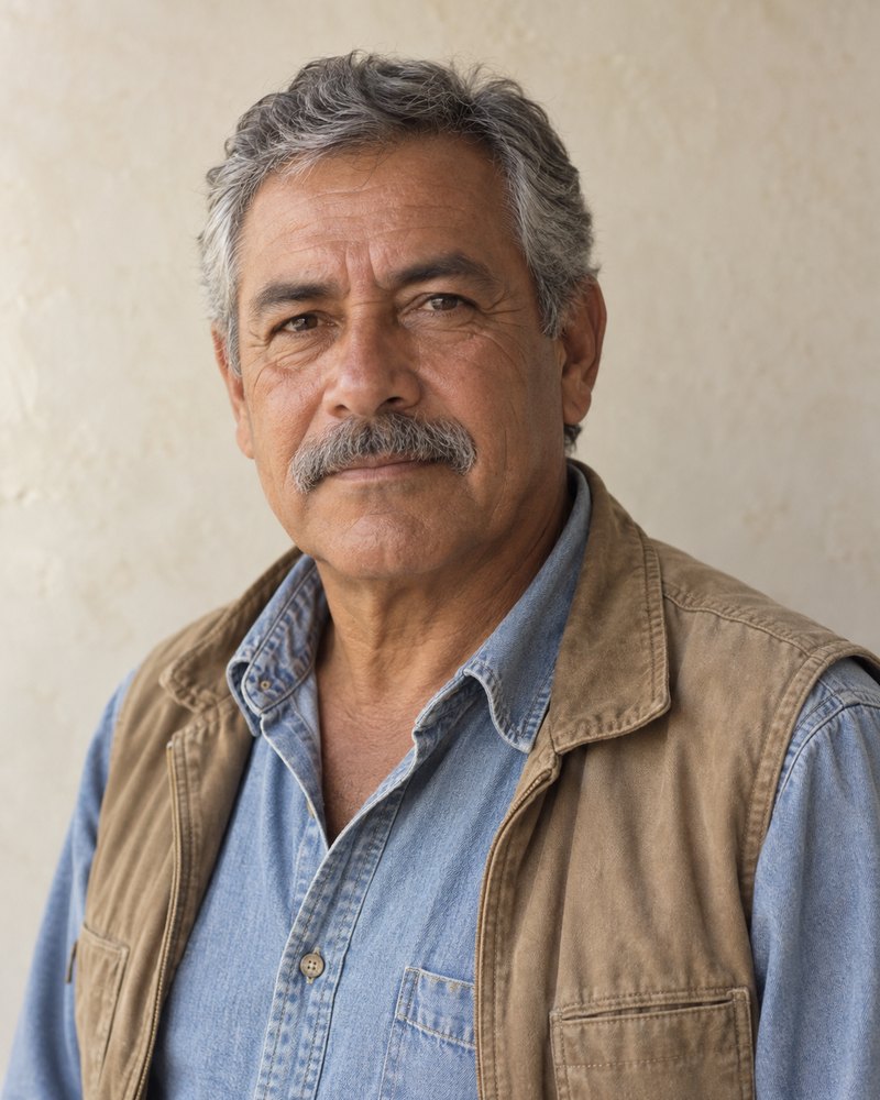 Retrato de Tomás Rivas. Ilustración.