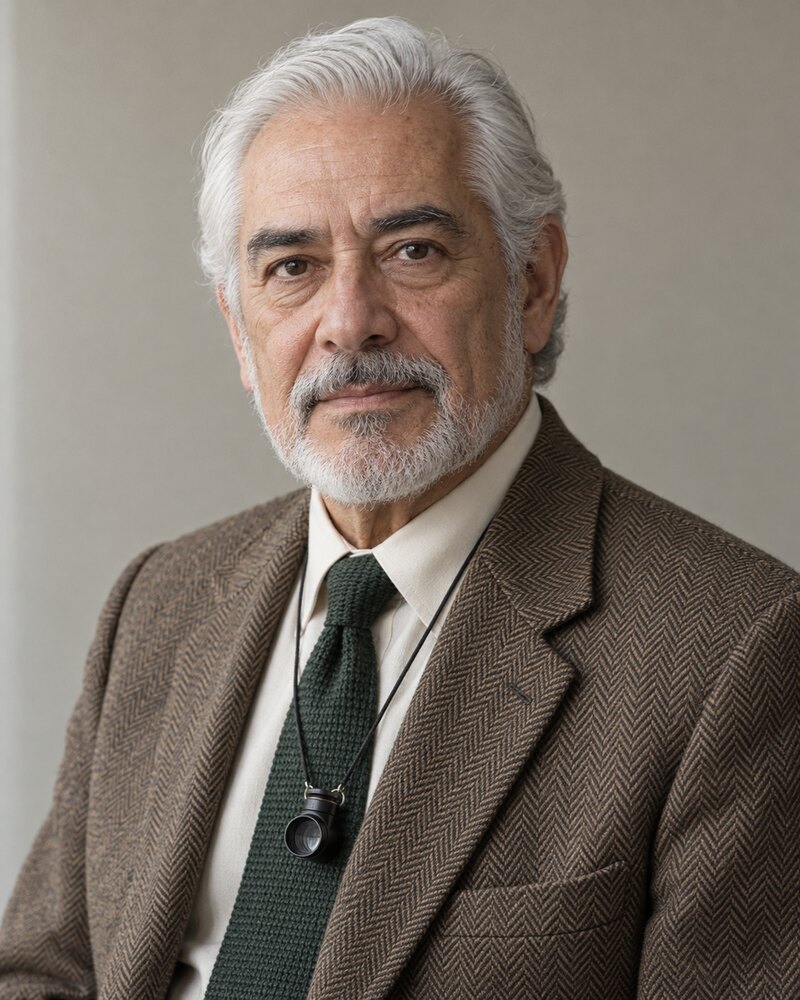 Retrato de Emiliano Sáenz. Ilustración.